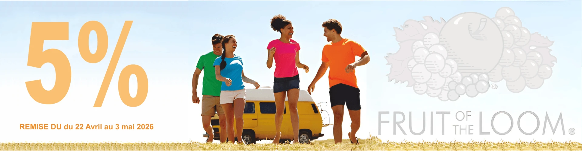 5% de remise sur toute la gamme